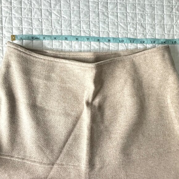 OGL Two Piece Beige Viscose Blend Skirt Set With Zip-Up Jacket & Flared Maxi Ski - Picture 14 of 16